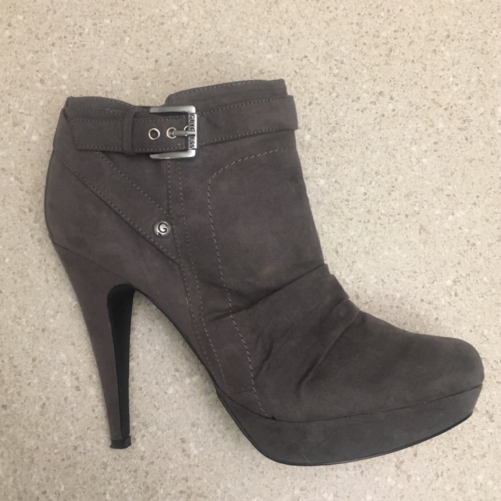 Guess booties gray suede size 10